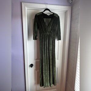 Baltic Born Sage Green Velvet Gown size M